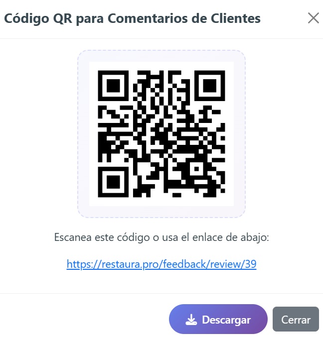 Código QR para Comentarios